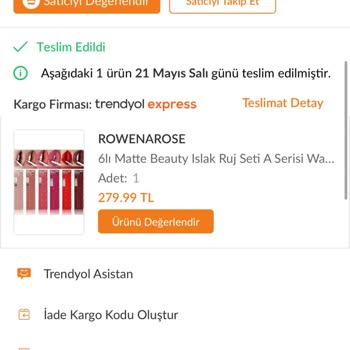 Trendyol Eksik Gelen Ruj Siparişi Ve Müşteri Hizmetleri Sorunu