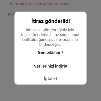 TikTok Hesabım Kapandı Sizden Ricam Açar Misiniz