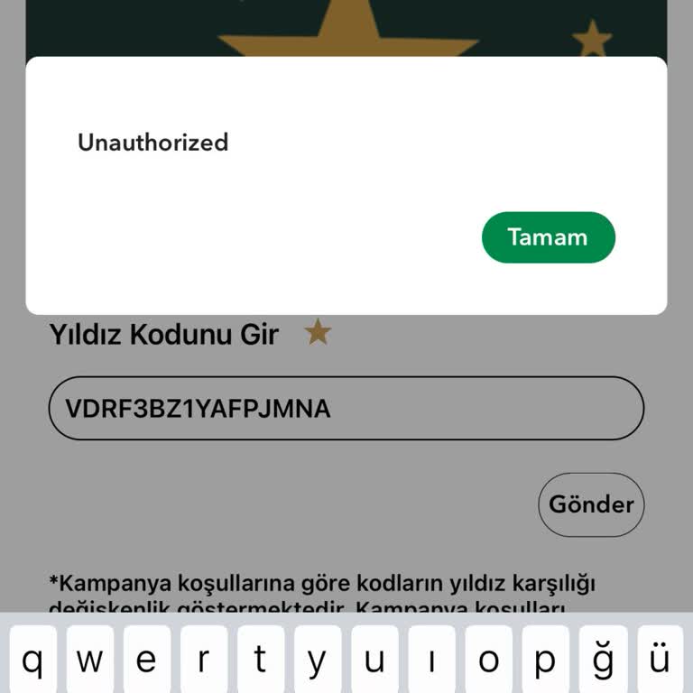 Vodafone Freezon 2 Adet Starbucks Kahve İkramı