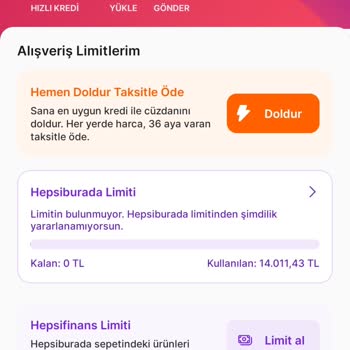Hepsiburada Limitim Sıfırlanmış Ve Yeni Başvuru Onaylanmıyor