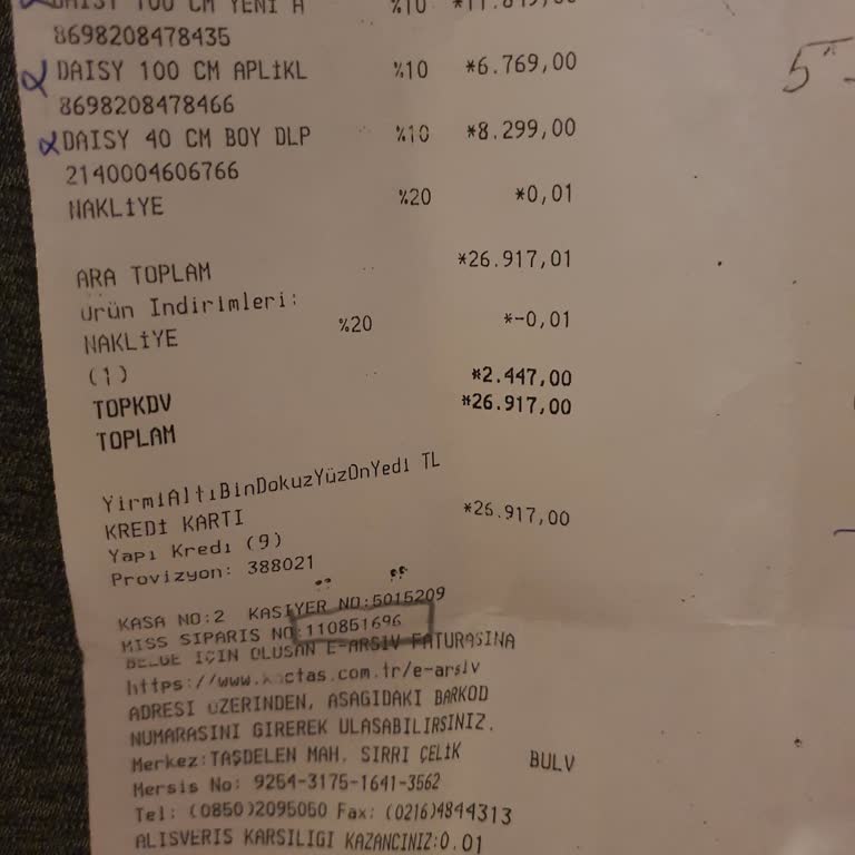 Kale Banyo Dolabı Teslim Edilemiyor