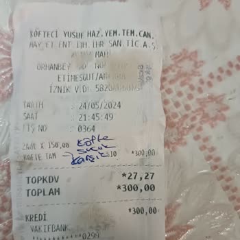 Köfteci Yusuf'ta Karşılaştığımız Olumsuz Deneyim