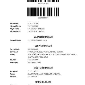 Vestel Pişmanlıktır Sıvı Teması