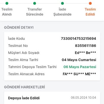 Trendyol Ürün İadesi Şikayeti