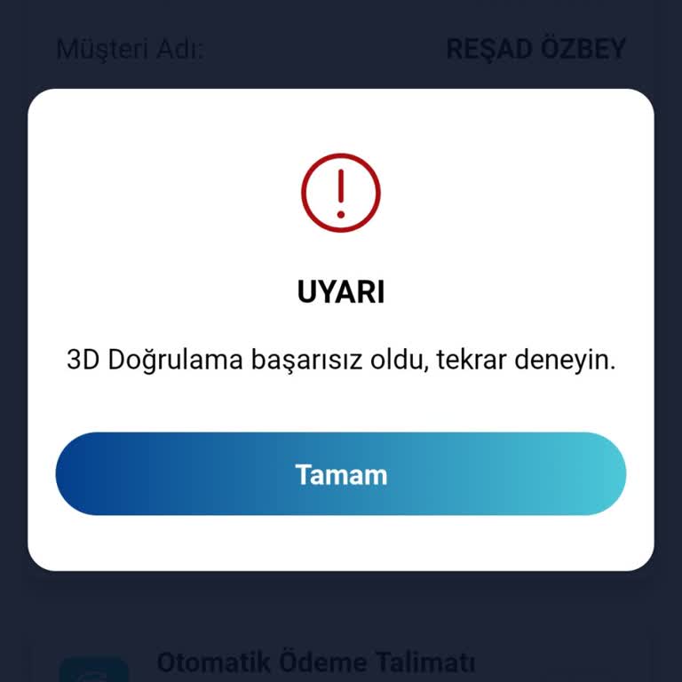 Paycell 3D Doğrulama Hatası