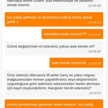 Migros Sanal Market Eksik Gelen Sipariş Ve İlgisiz Müşteri Hizmetleri