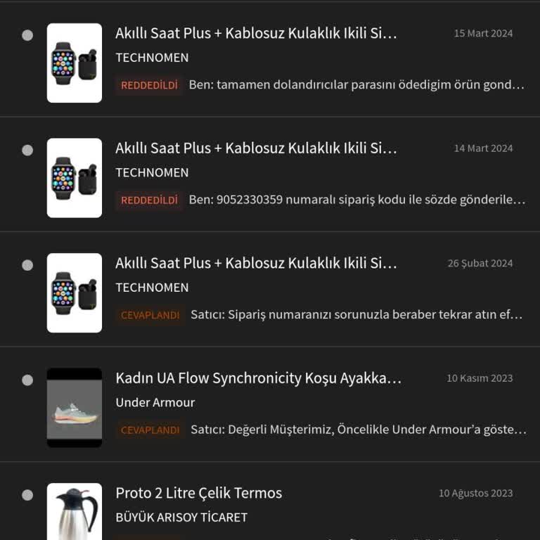 Trendyol İletilmemiş Sipariş İletildi Gözükmekte