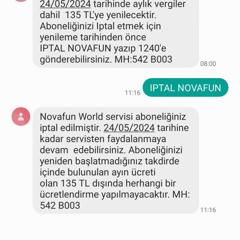 Vodafone Novafun World Otomatik Aboneliği