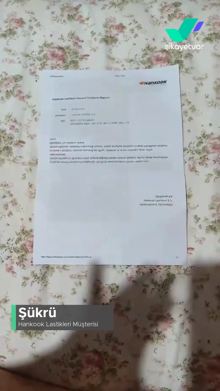 Hankook Jant Altı Yandan Çatlayan Lastiği Değiştirmedi! videonun kapak resmi