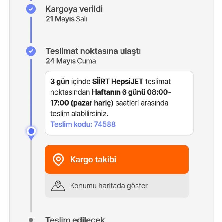 hepsiJET Siirt Şubesi Teslimat Noktası Sürekli Kapalı