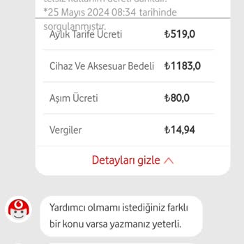 Vodafone Müşteri Temsilcisine Ulaşamama Ve Fatura Sorunları