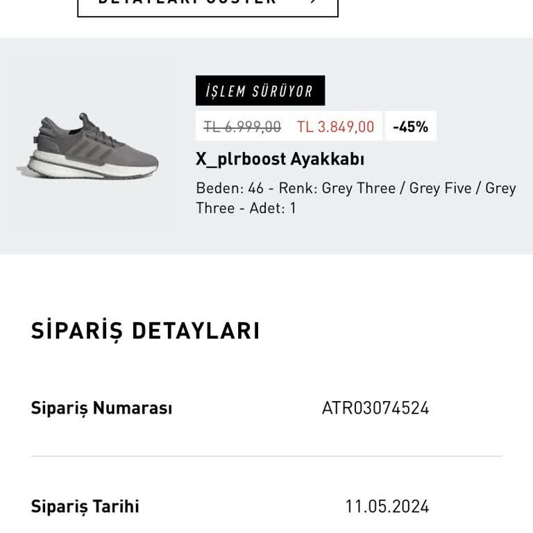 Adidas Sipariş Ve İade Süreci Çok Yavaş