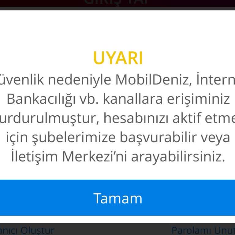 Denizbank Sebepsiz Yere Bloke Koyulması