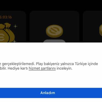 Google Play Play Store Bakiyesini Kullanamıyorum