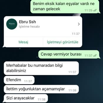 Siteler Ak Mobilya Ve Niens Mobilya İlgisizliği