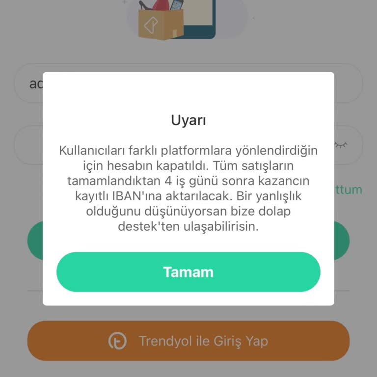 Dolap Hesabımın Askıya Alınması