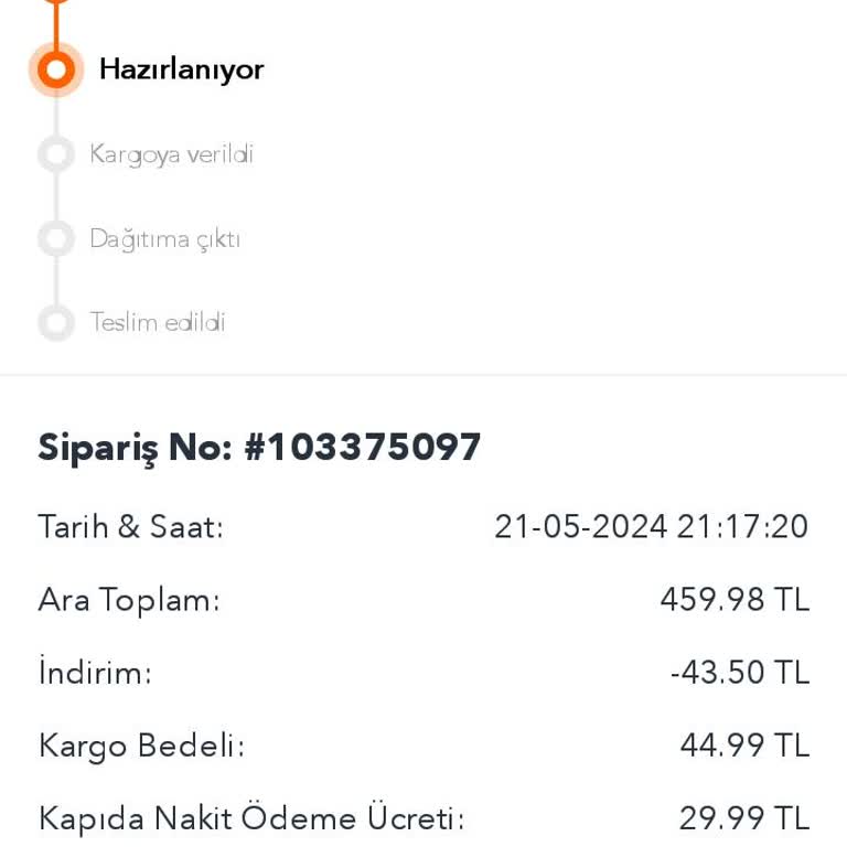 Modanisa Kargoya Verilmeyen Sipariş