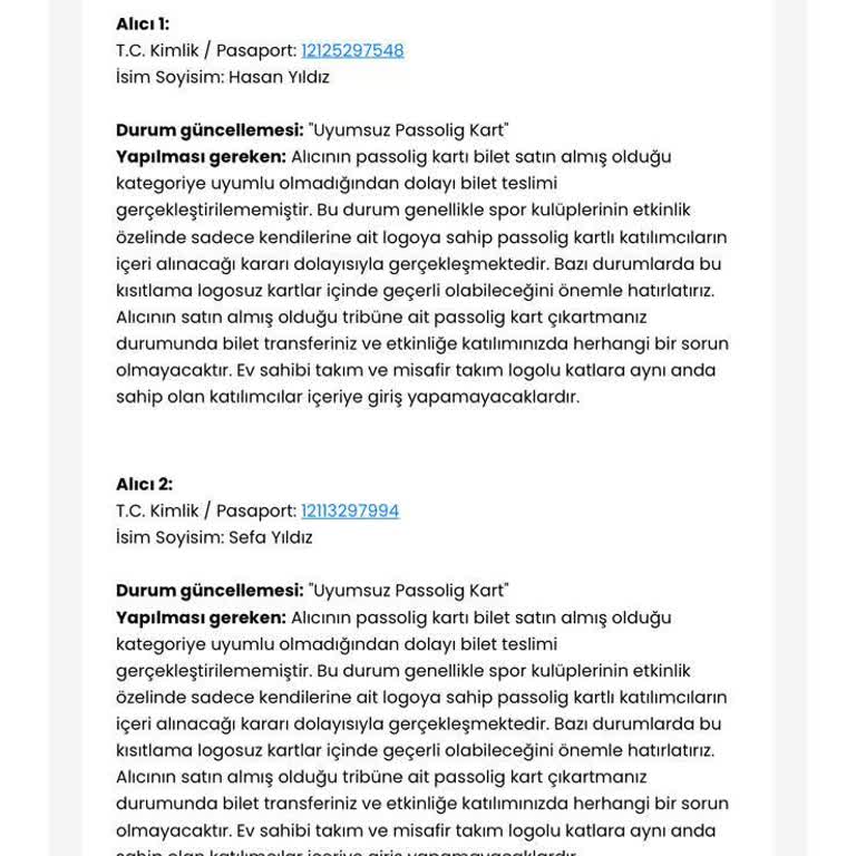 Banabilet Passolig Kart Uyumsuzluğu