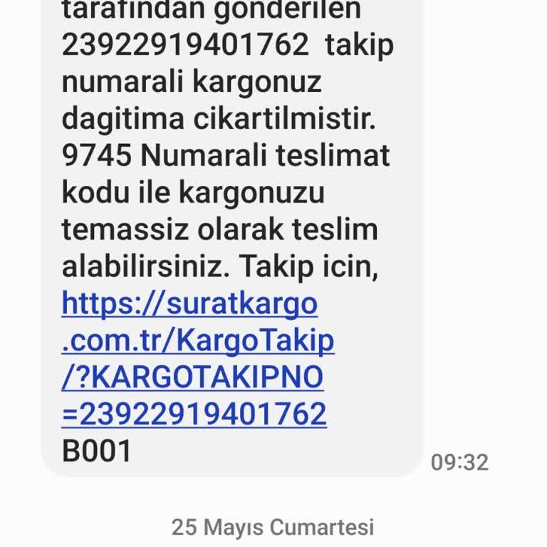 Sürat Kargo 5 Kere Kod Gönderiyor Ama Kargoyu Getirmiyor
