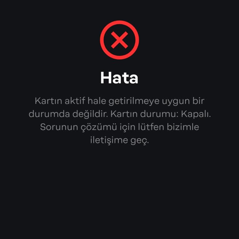 Papara Kartı Aktifleştiremiyorum