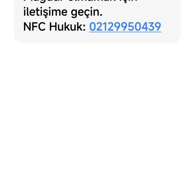 NFC Hukuk (SMS) Yanıltıcı Hukuk Mesajlarıyla Karşı Karşıya Kaldım!
