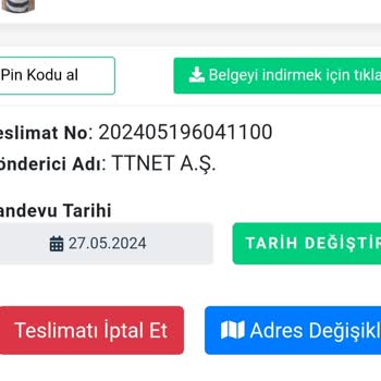 TTNET Digital Kurye Teslim Erteleme