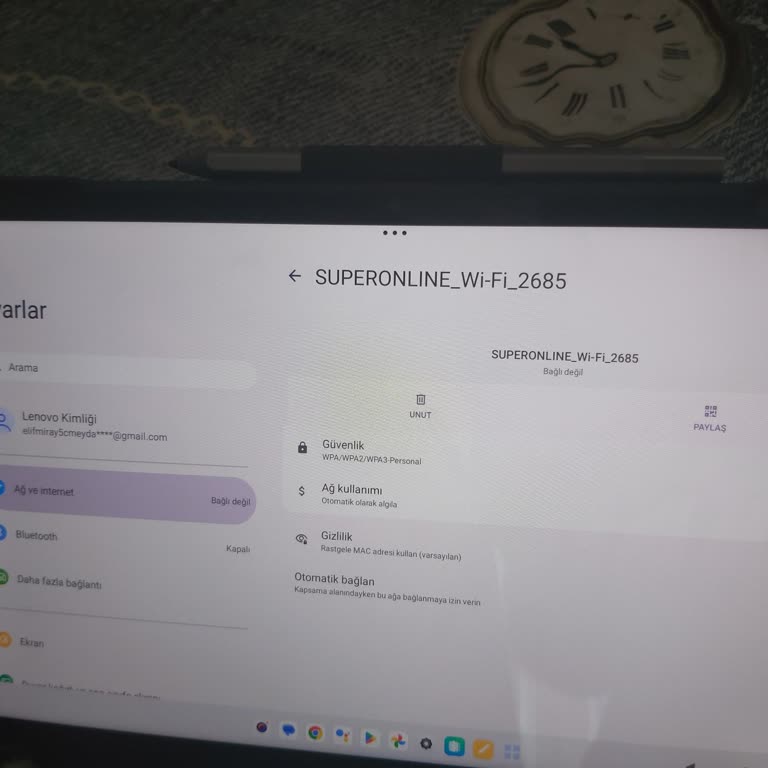 Lenovo Bilgisayar Lenovo TAB P11 Wi Fi Bağlantı Sorunu