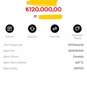 Id No648091745 Melbet E Papara'yla 120 Bin Tl Attım Hesabıma Geçmedi