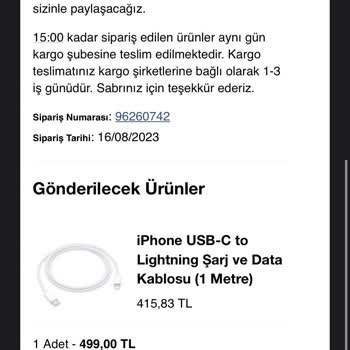 Apple Kablo 6 Ayda Bozuluyor
