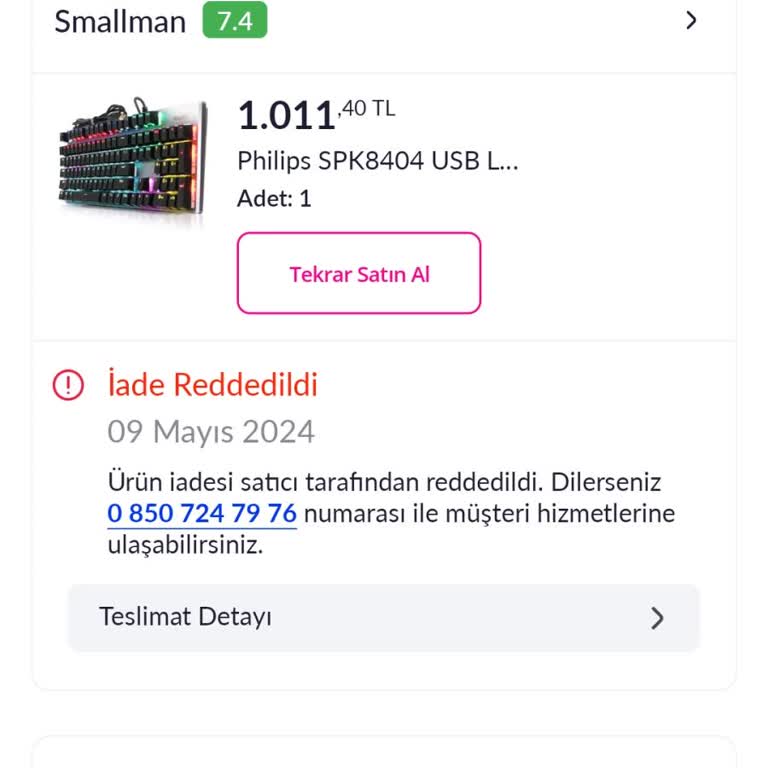 Pazarama İade Kabul Etmiyor