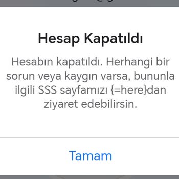 Facebook Hesabım Kapatıldı
