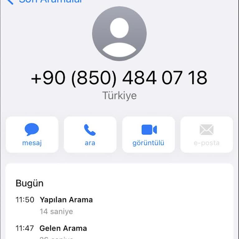 0850 484 07 18 Hiçbir İşlemden Sorumlu Değilim