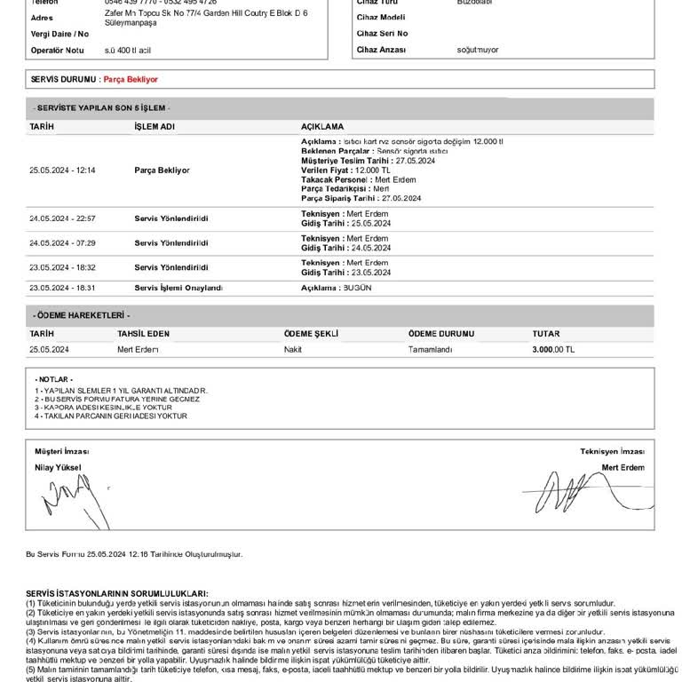 Siemens Ev Aletleri Servisfoni Hizmet Vermedi Paramızı İade Etmedi!