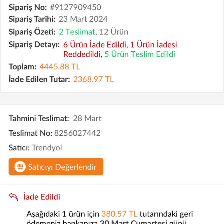Trendyol Milla İade Sureci Eksikliği