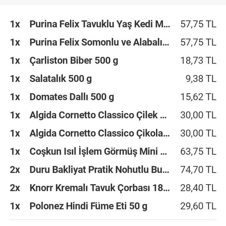 Yemek Sepeti Mahalle Happy Center Market Amatörce İsleri