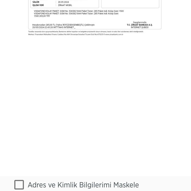 Vodafone Kolay Paket Şikayeti