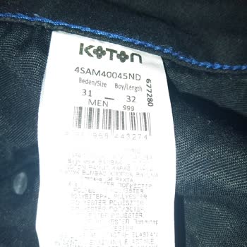 Koton Pantolonun Bir Giyişte Solması