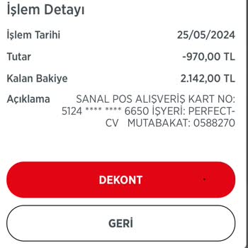 Perfect CV (perfect-cv.com) Gece Ben Uyurken Hesabımdan Para Çekildi 970TL