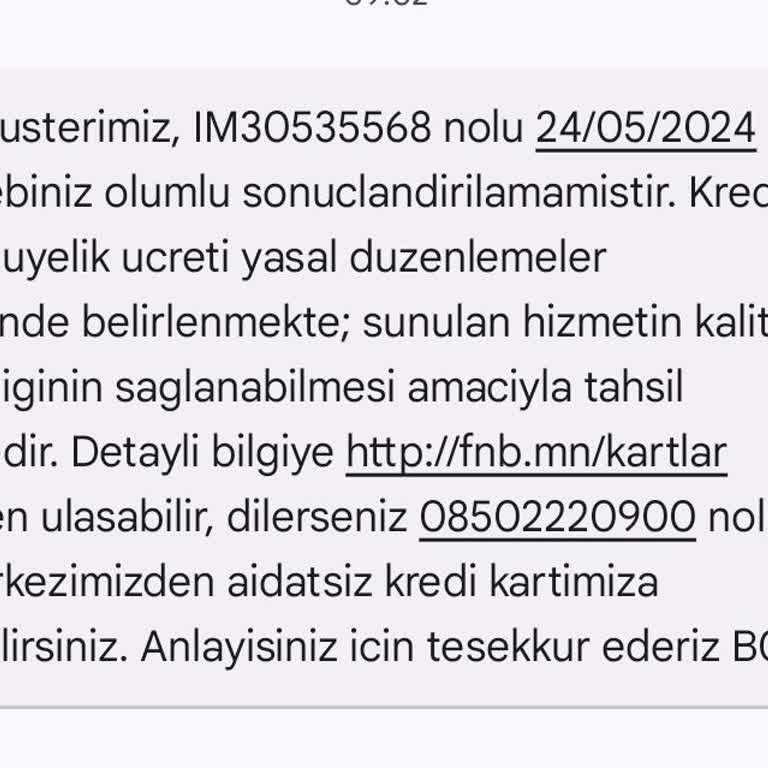 QNB Finansbank Ticari Kart Aidatı İadesi