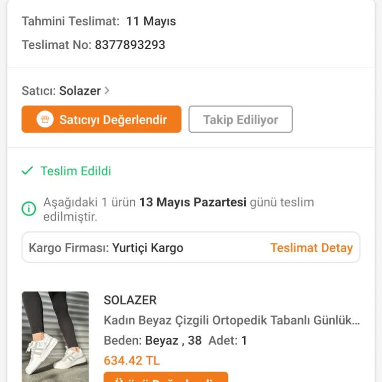 Trendyol Siparişi Teslim Edilmediği Halde Teslim Edilmiştir