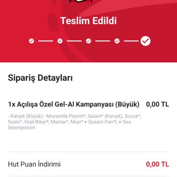 Pizza Hut Fazla Ücret Ödedim
