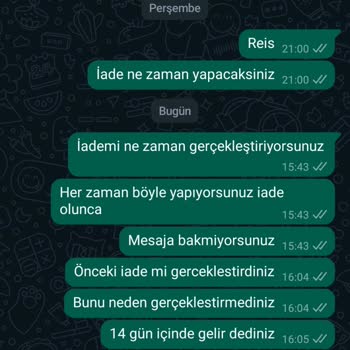 Forma Durağı (formaduragi34x) Yanlış Ürün Ve Geciken İade Süreci