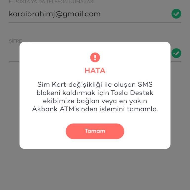 Tosla Hesap Blokesi Kaldırma