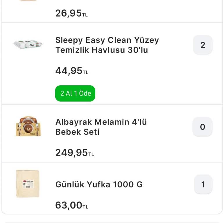 Migros Sanal Market Olmayan Ürünün Ücretinin Karttan Çekilmesi