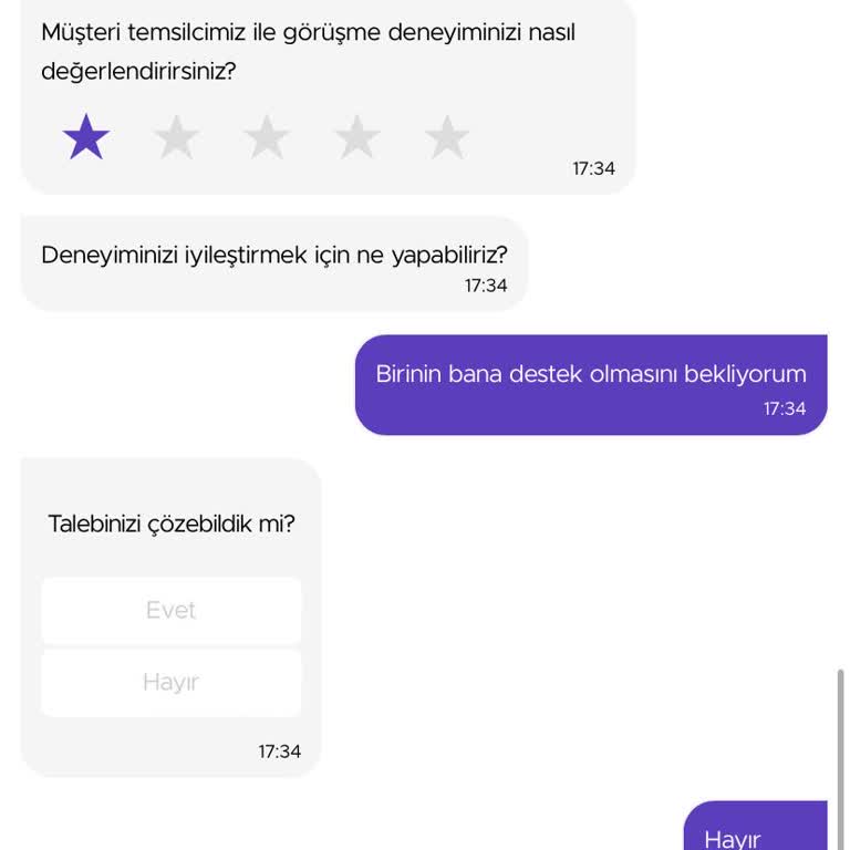 Getir Canlı Destek Yetersiz