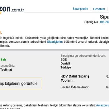 Amazon.com.tr De Sipariş İptali Ve Fiyat Güncellemesi