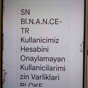Binance I. Albayrak Tarafından Gelen Mesaj