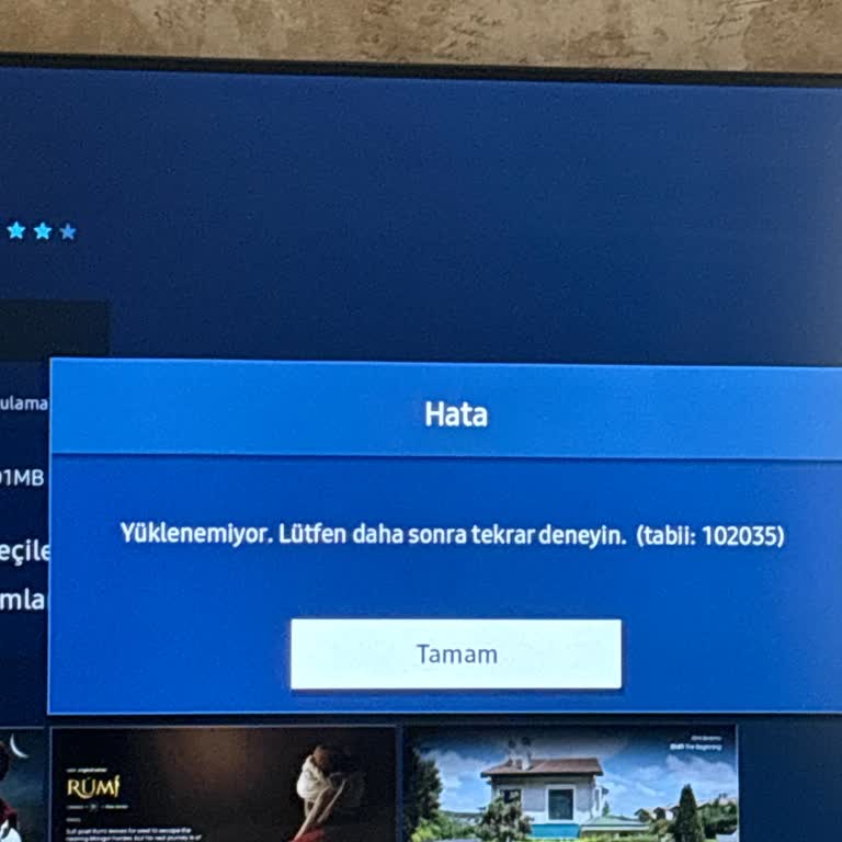 Samsung Smart TV Uygulama İndiremiyorum 102035