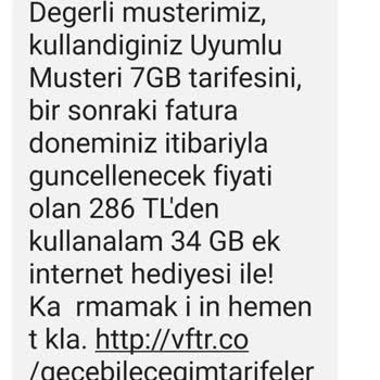 Vodafone Haksız Fiyat Artışı Ve Personelin İşlem Yapmayı Reddetmesi