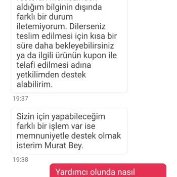 Yemeksepeti Hatalı Ürün Yerine Doğrusu Gelmedi.